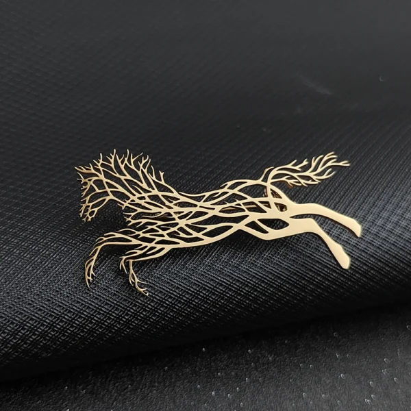 broche en argent cheval arbre de vie