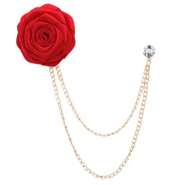 broche en strass couleur rose