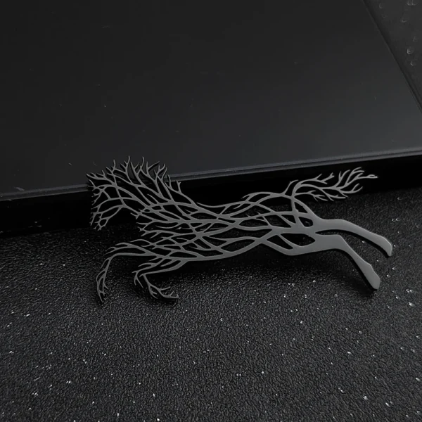 broche originale cheval arbre de vie