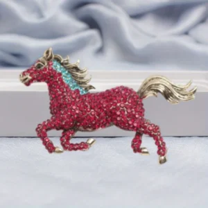 accessoire broche cheval strass