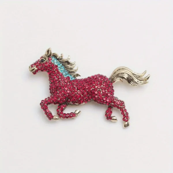 broche avec strass couleur rose