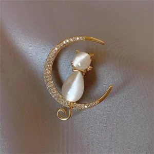 broche chat femme