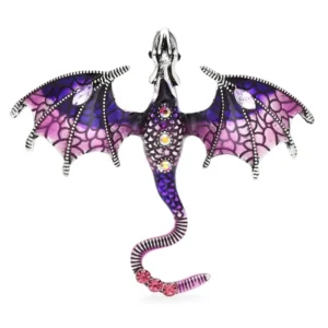 broche en forme de dragon pour femme