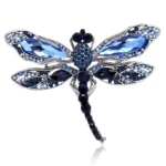 broche libellule bleue