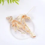 broche en métal cheval