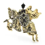 broche avec cavalier sur cheval