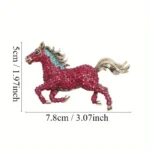 broche élégante cheval strass