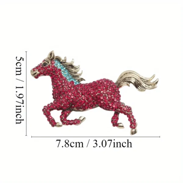 broche élégante cheval strass