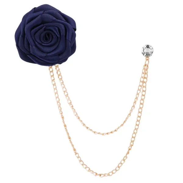 broche rectangle strass rose