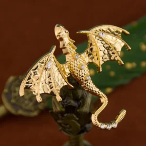 accessoire mode dragon doré