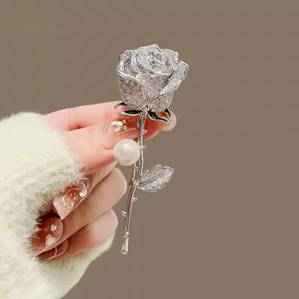 broche tendance strass rose