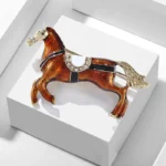 bijou broche cheval