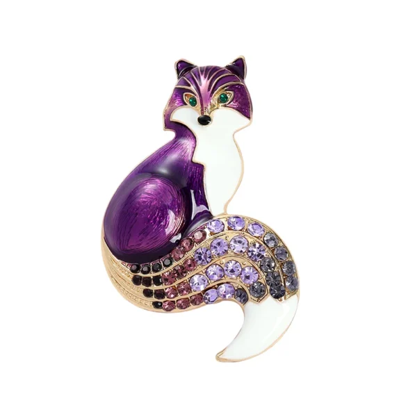 broche artisanale renard pelage
