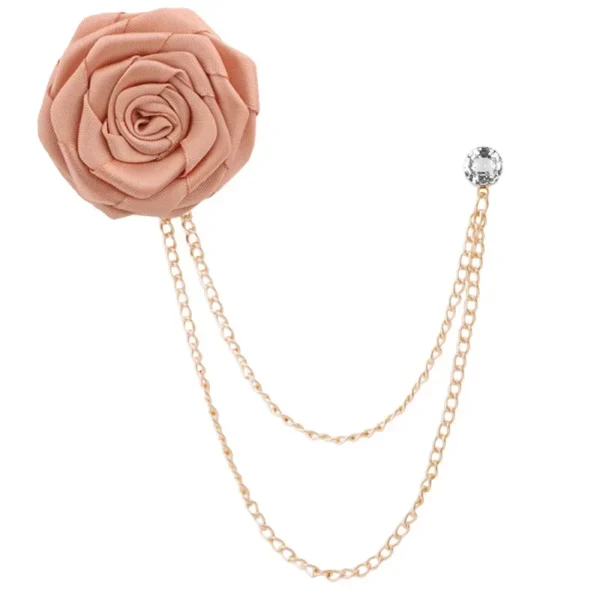 broche originale strass rose
