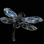 broche insecte bleu