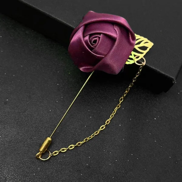 décoration broche mariage tissu rose