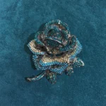 broche chic rose moderne