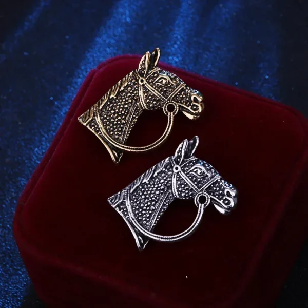 bijou broche tête de cheval