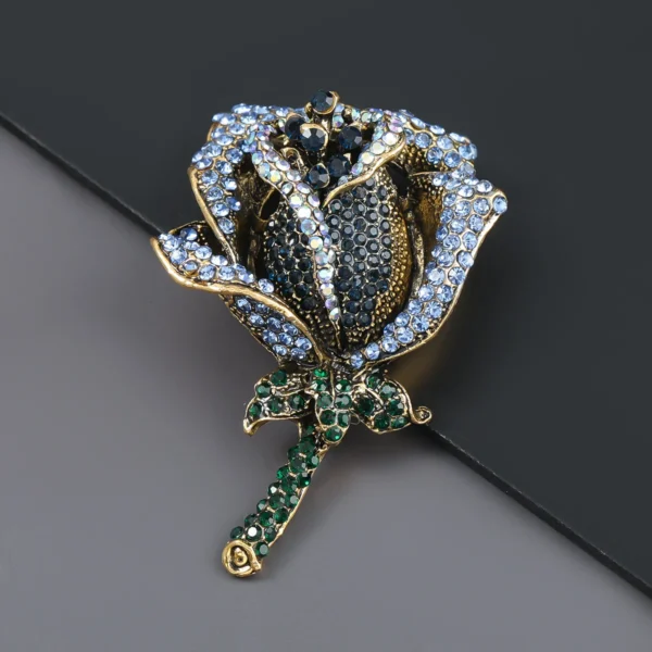 broche rose moderne