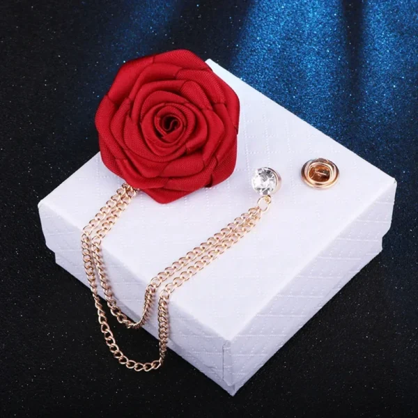 broche vintage strass rose