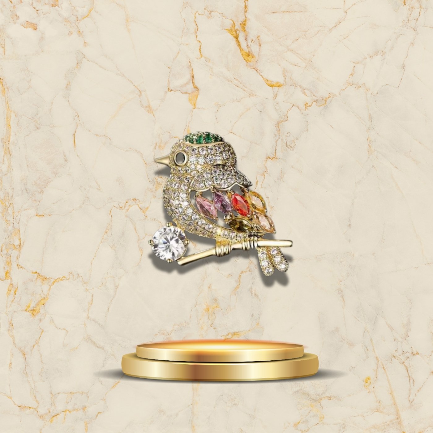 Broche Oiseau Art Moderne symbole de créativité et de style