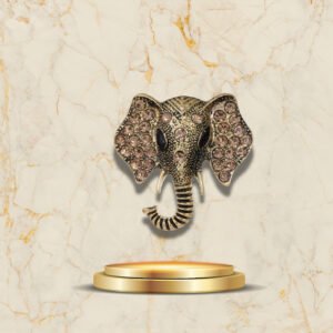 Broche Tete Elephant marbre