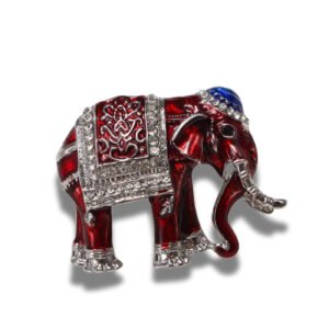 Broche Éléphant Style Vintage fond blanc