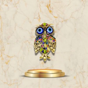 Broche Hibou Art Nouveau - Accessoire artistique et subtil