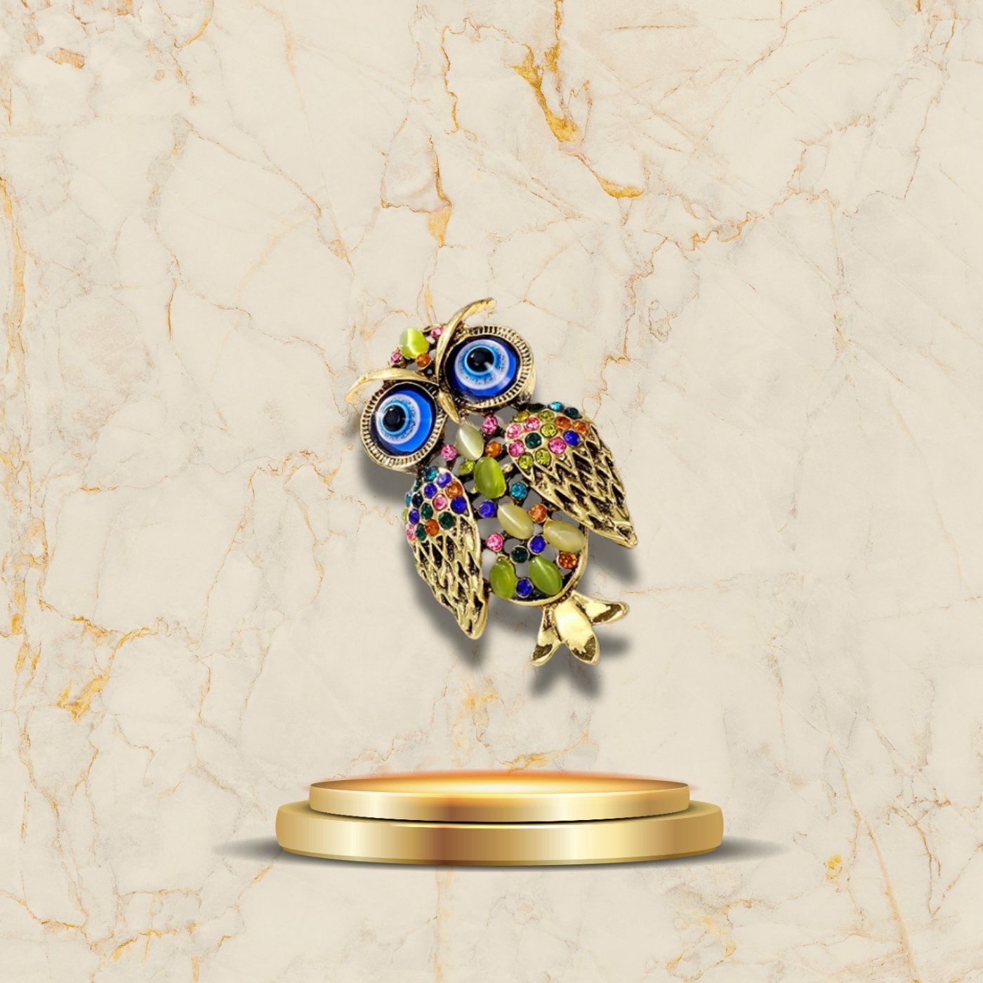 Broche Hibou Art Nouveau - Bijou au style unique