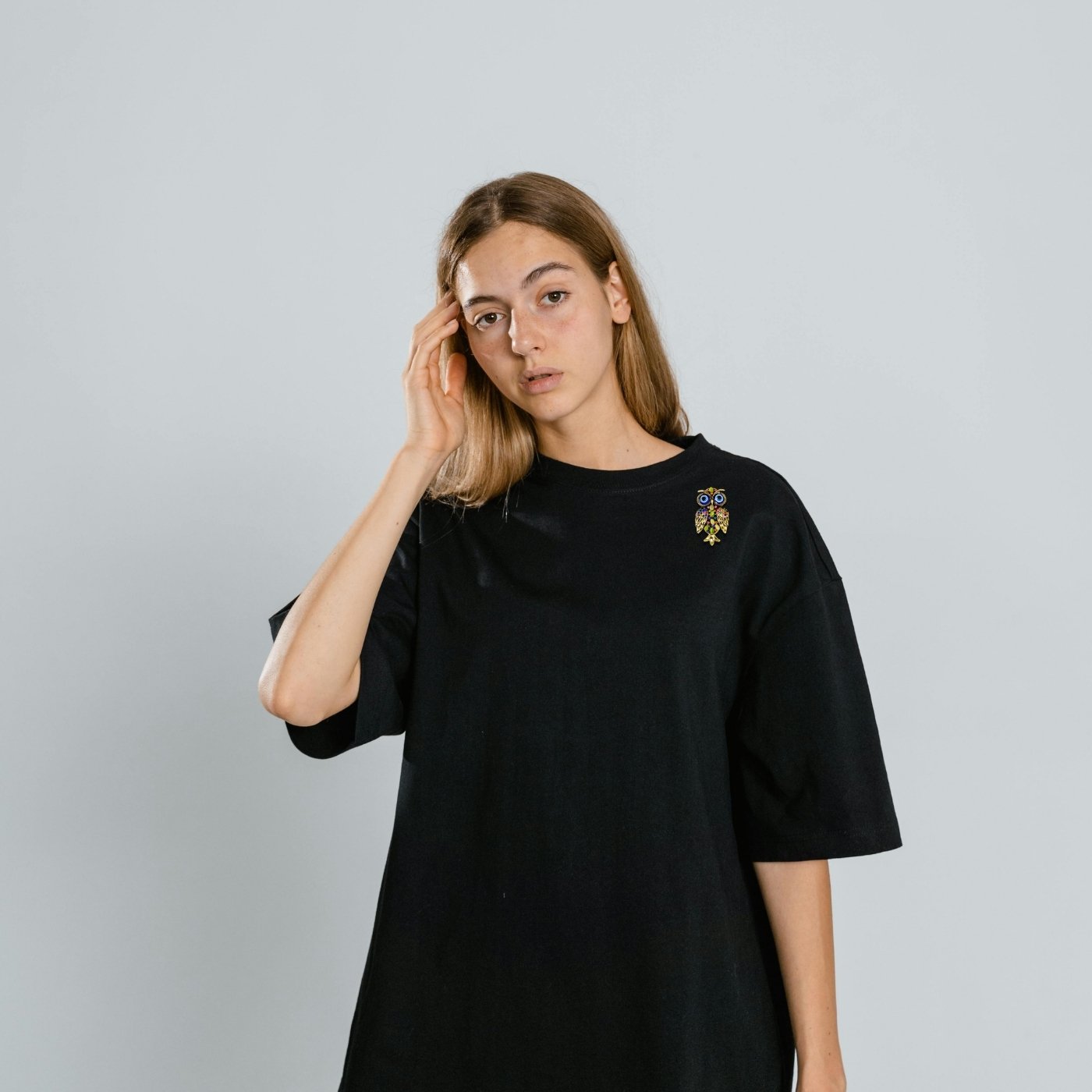 Broche Hibou Art Nouveau - Accessoire polyvalent