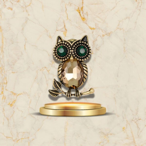 Broche hibou élégante style rétro original