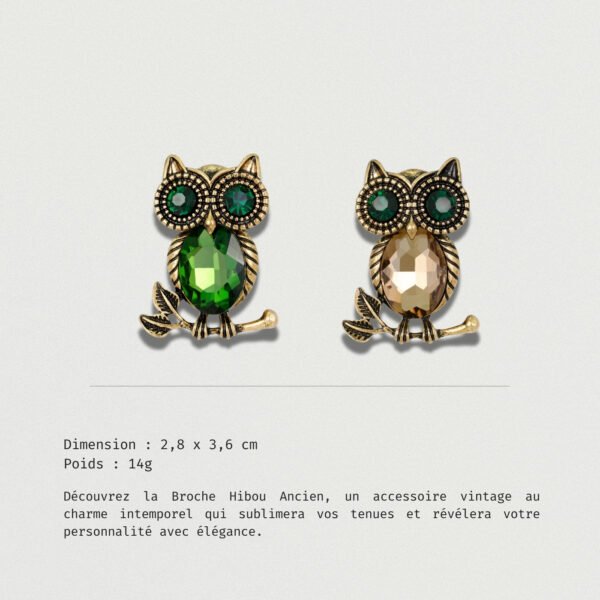 Bijou hibou rétro élégant charme intemporel
