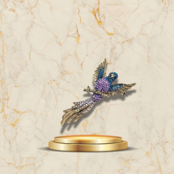 Broche Oiseau Art Deco luxueuse pour femme élégante