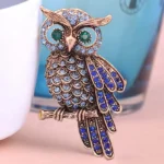 hibou en broche antique