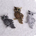 broche artisanale hibou