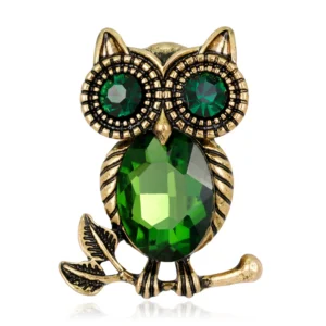 broche hibou ancien