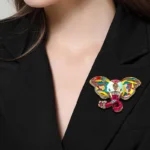 broche art nouveau avec éléphant