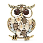 bijou hibou en strass