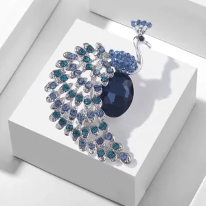 accessoire mode broche paon