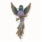 broche artistique oiseau design