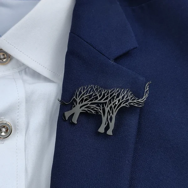 broche artisanale éléphant arbre de vie