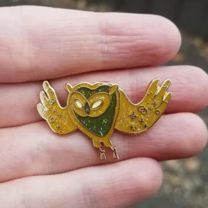 broche hibou en style cartoon