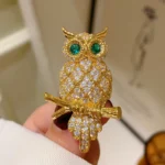 broche vintage hibou art nouveau