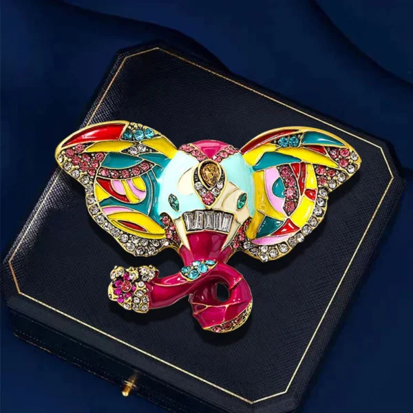 élégante broche art nouveau éléphant