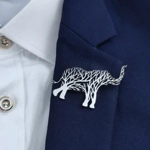 broche arbre de vie en forme d'éléphant