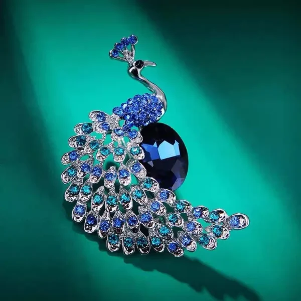broche élégante paon