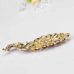 broche paon style art deco