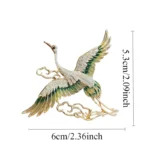 broche élégante oiseau strass
