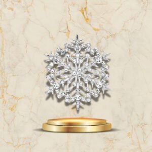 Bijou hivernal Flocon De Neige doré et argenté pour sublimer vos tenues festives