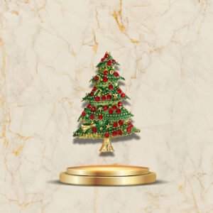 Broche élégante sapin de Noël parfaite pour compléter une tenue festive